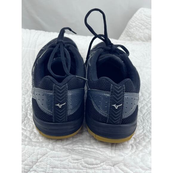 Mizuno Women 9 Black/Gray Cyclone Speed 2 Lace Up Athletic Pickleball Sneakers - Picture 7 of 10